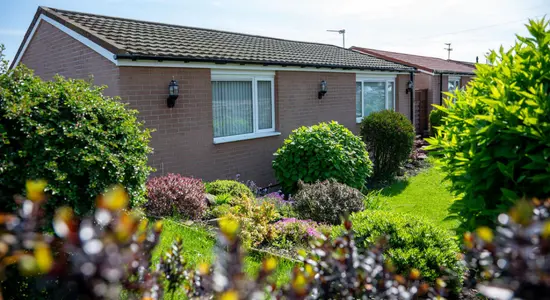 Nice garden outside a bungalow