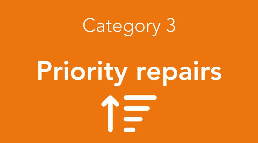 Priority Repairs Cat 3