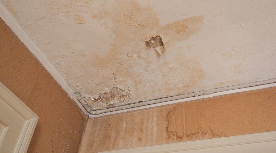 Penetrating Damp Patch Caused By A Defect Needing Repair