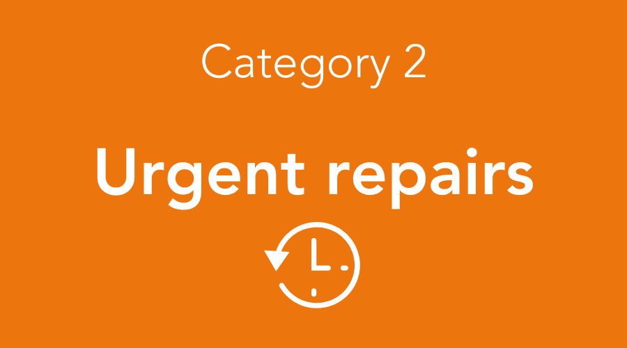 Urgent Repairs Cat 2
